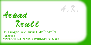 arpad krull business card